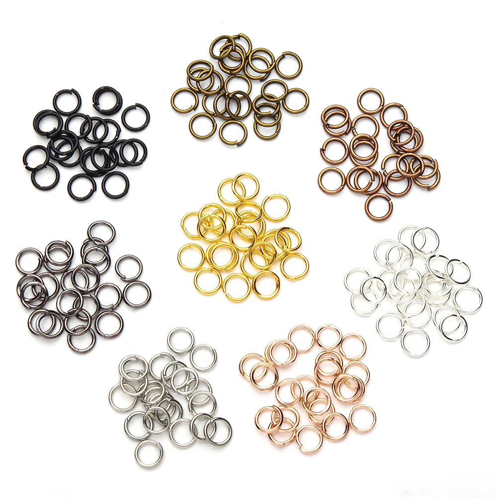 

100-200pcs/Lot 4 5 6 8 10mm Open Jump Rings Split Rings Connectors For Diy Jewelry Finding Making Accessories Wholesale Supplies