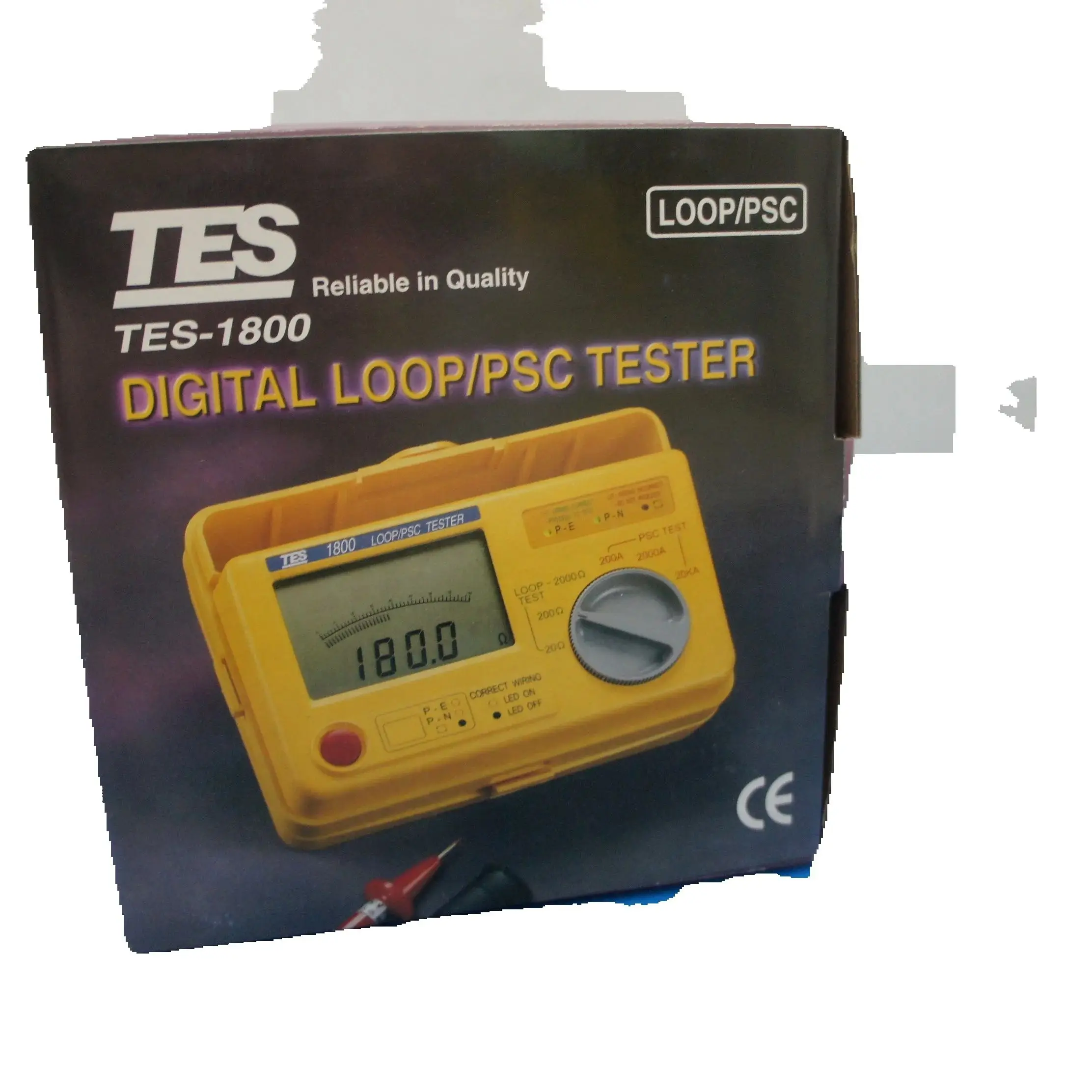 TES-1800A جهاز اختبار المقاومة الدقيق/PSC |   0.01Ω دقة 3 أرقام LCD أداة قياس المقاومة المنخفضة