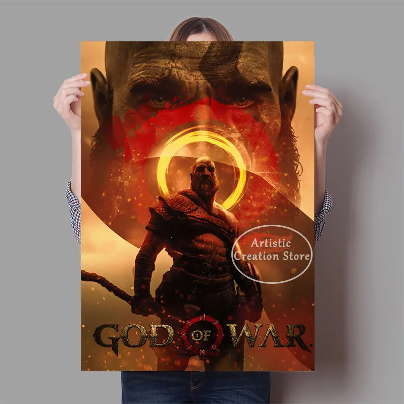 God of War Ragnarok Video Game Poster Canvas Painting HD Print Wall Pictures for Bedroom Sports Landscape Office Room Decor Gift