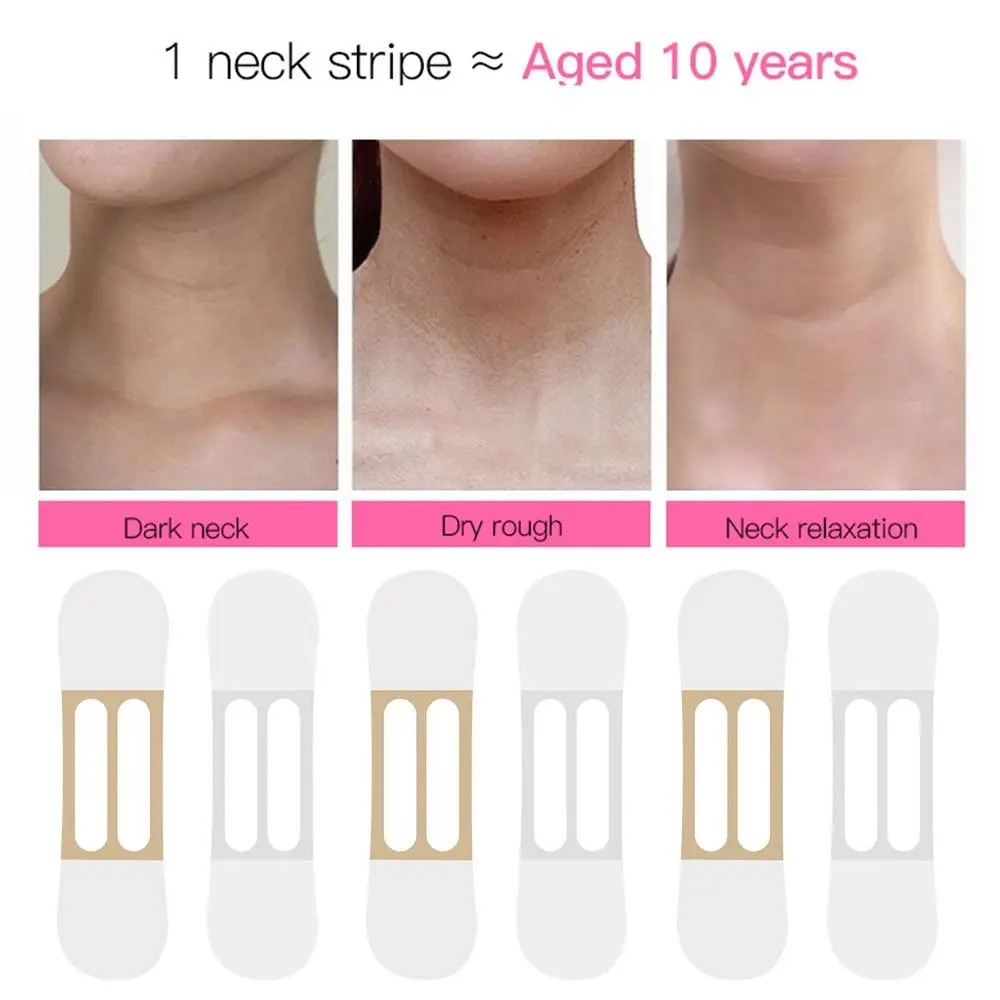 10PCS Waterproof Neck Lifting Tape Elasticity Fading Invisible Tape Window Display Instant Lifting Neck Wrinkle Removal