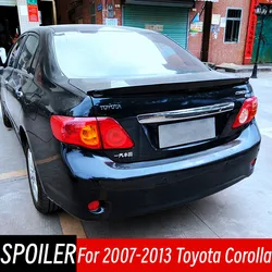 For 2007-2013 Toyota Corolla Car Rear Trunk Lid Boot Ducktail Lip Spoiler Wings ABS Plastic Black Carbon Exterior Accessories