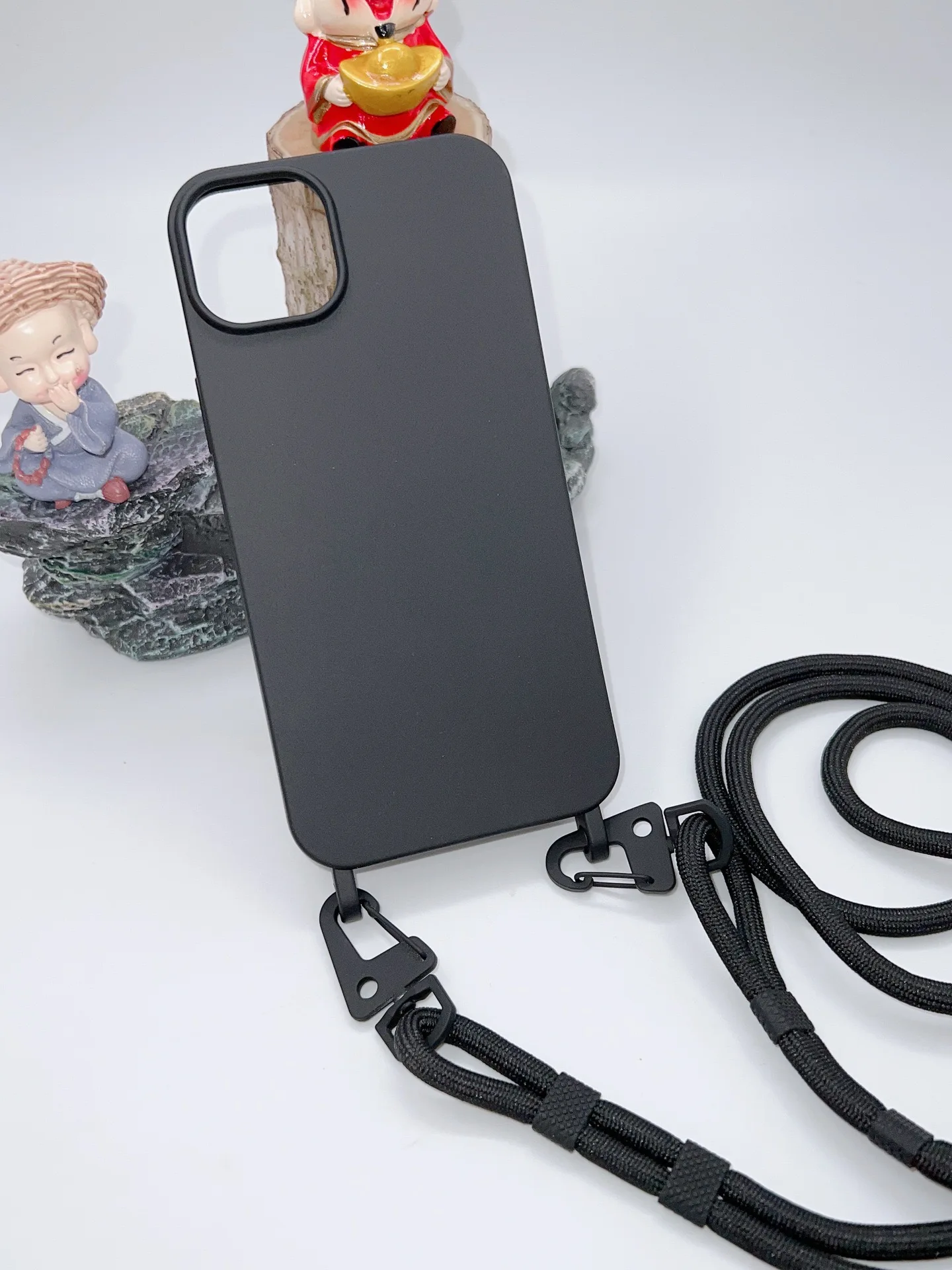 Crossbody قلادة حزام الحبل ماتي غطاء من السيليكون آيفون 14 15 برو ماكس 11 12 13 Mini XR X XS 7 8 Plus 16 غطاء مقاوم للصدمات #5