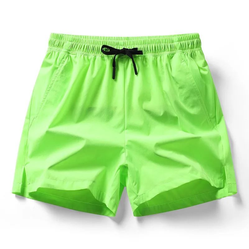 Shorts men's summer new Korean style trendy three-quarter pants loose sports elastic three-quarter pants ice silk quick-drying b