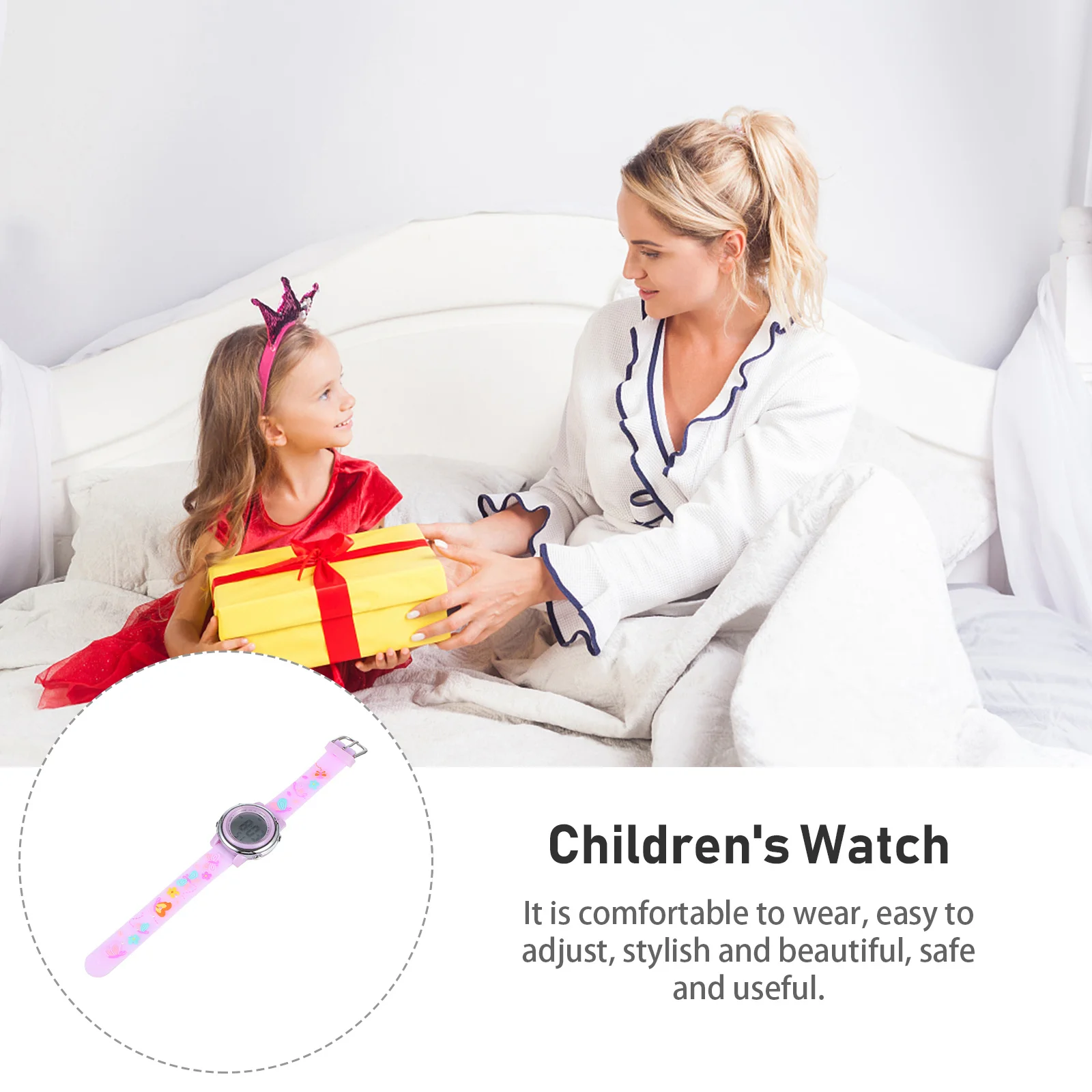 1Pcs Student Wrist Watch Exquisite Workmanship Comfortable Wear Adjustable Strap Fresh Design Popular Practical Useful