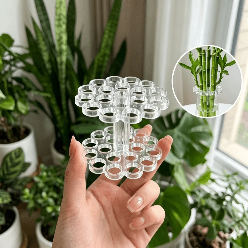 2Pcs Multi-hole Floral Arrangement Fixing Spiral Vase Positioning Bracket, Bouquet Fixing Tool for Home and Wedding Floral Decor