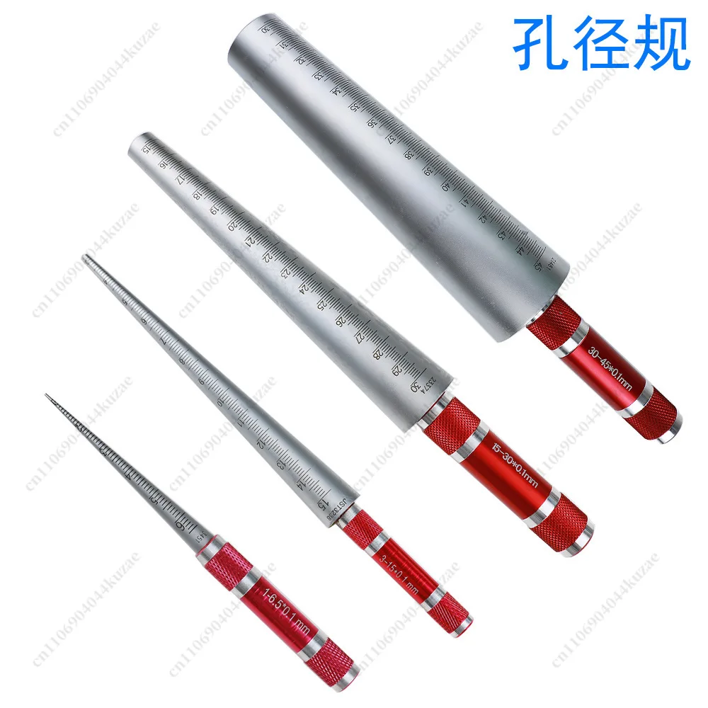 For Etopoo Stainless Steel Conical Hole Gauge, 7/15/30/45mm Integral Type Inner Diameter Measuring Inspection Tool