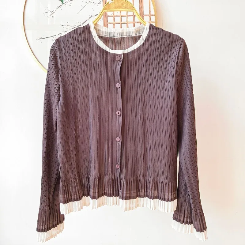 Miyake-Anzug mit Faltenrock, Plisse-Falte, 2026, frühes Frühjahr, neuer Pendler, eleganter High-End-Wind, lässige Mode, Falten-Halbrock-Anzug