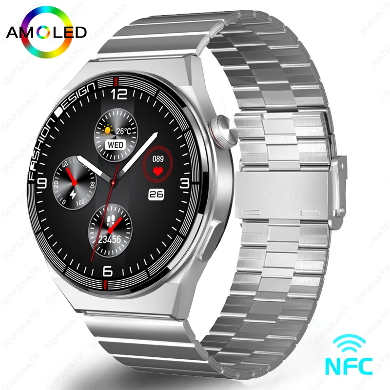 Smart Watch Screen NFC Waterproof Fitness Heart Rate Call Man Woman For  Android IOS Intelligent Wearable Equipment Wrist GPS