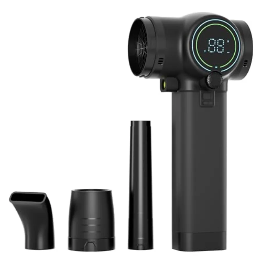 

Мощная беспроводная воздуходувка-сушилка для автомобиля, 330 миль/ч (600 CFM), 750 Вт, тяга 3,5 фунта, идеально подходит для уборки на террасе