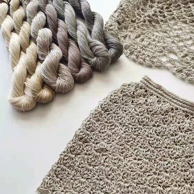 50g hank 100% Linen Yarn Crochet Hand Knitting Lace weight For Shawl Baby Clothes Soft and Cool