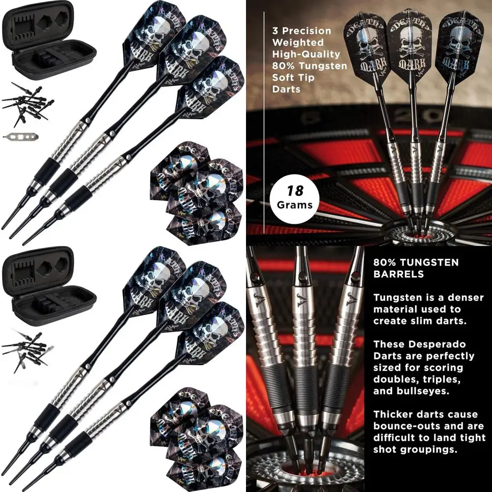 

Viper Desperado 18g 80% Tungsten Darts with Carry Case: Death Mark Edition