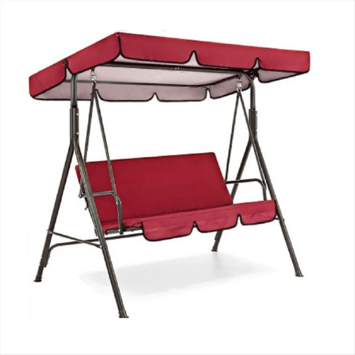 ABYA Sunshade for Swing Pew 2/3 Seater Garden Swing Chair Cover Polyester Taffeta Waterproof Canopy Tools B