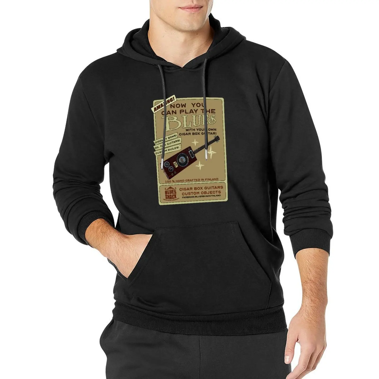 Blues Shack cigar box guitar poster Pullover Hoodie men's coat fashion men autumn clothes tracksuits