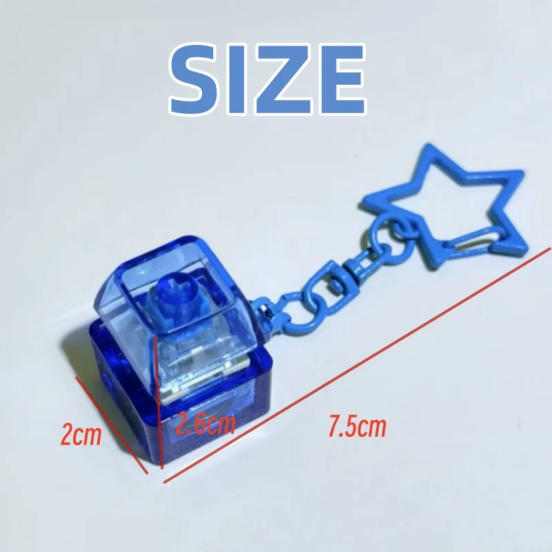Tragbarer Pentagramm-Anhänger Mechanische Tastatur-Taste Schlüsselanhänger Fingerspitzen-Fidget-Spielzeug Anti-Angst Stressabbau-Tool für Zuhause und Büro – Detail 3