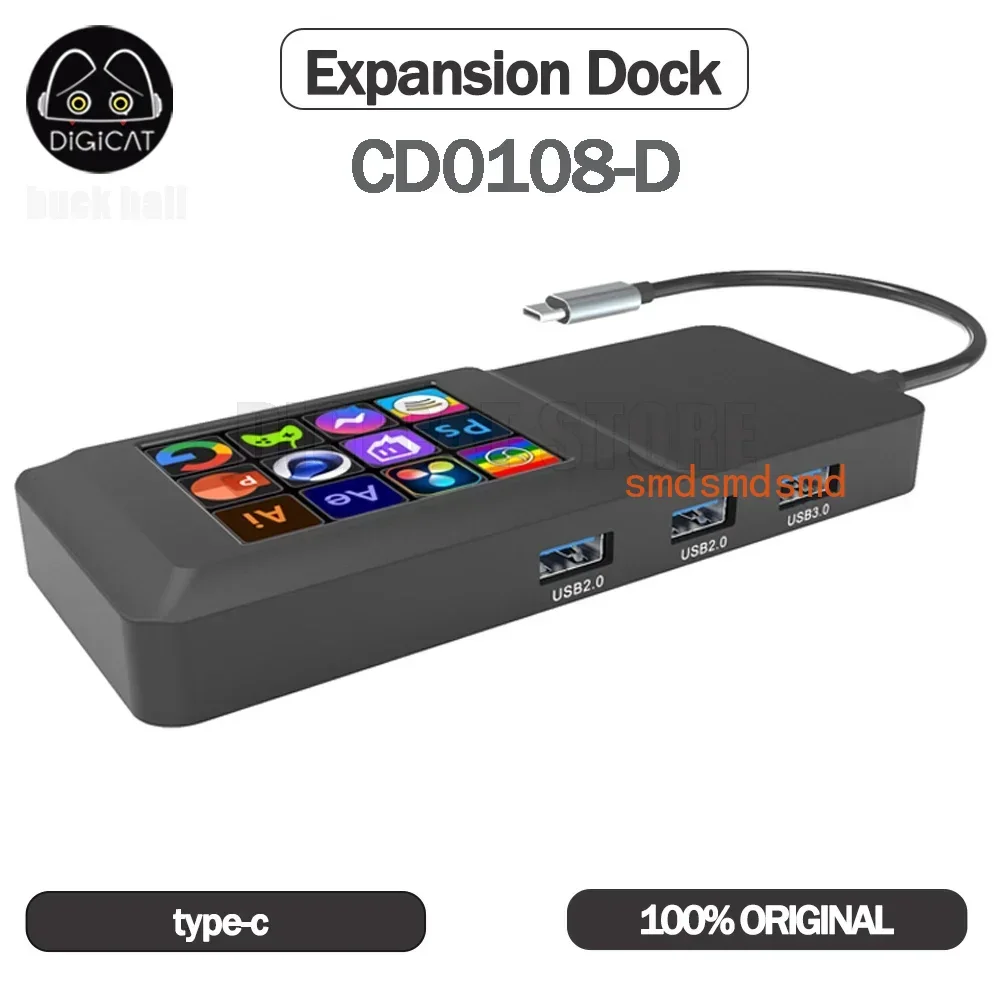 Type-C Hub Concentrator Docking Station Multi Adapter SD TF Card Reader Audio Intelligent Multi-hub 4K30Hz Dock Splitter Gifts