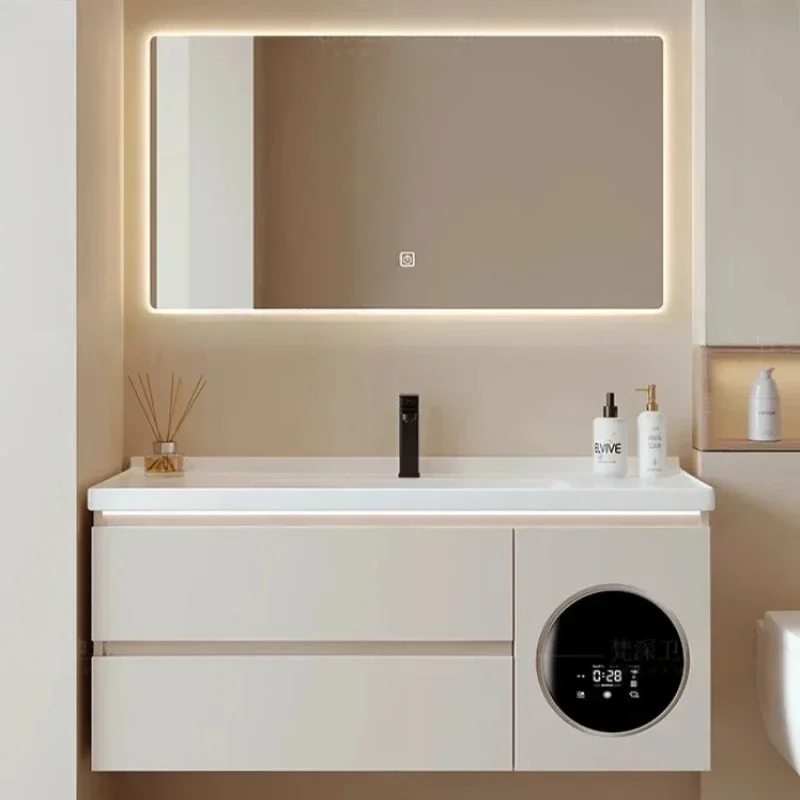 Space Saver Luxury Bathroom Cabinet Modern Vanity Mirror Storage Organizer Cabinet Toilet Makeup Meuble Salle De Bain Furniture