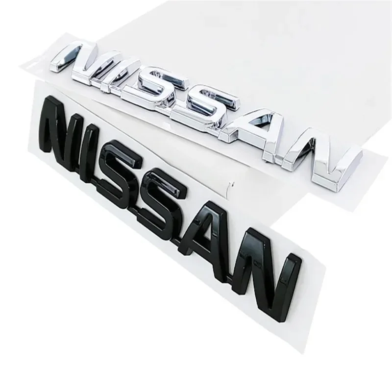 ABS Car Rear Trunk Bumper Tail Emblem Letter Sticker for Nissan X-trail Qashqai Note Juke Sentra Patrol Navara Micra