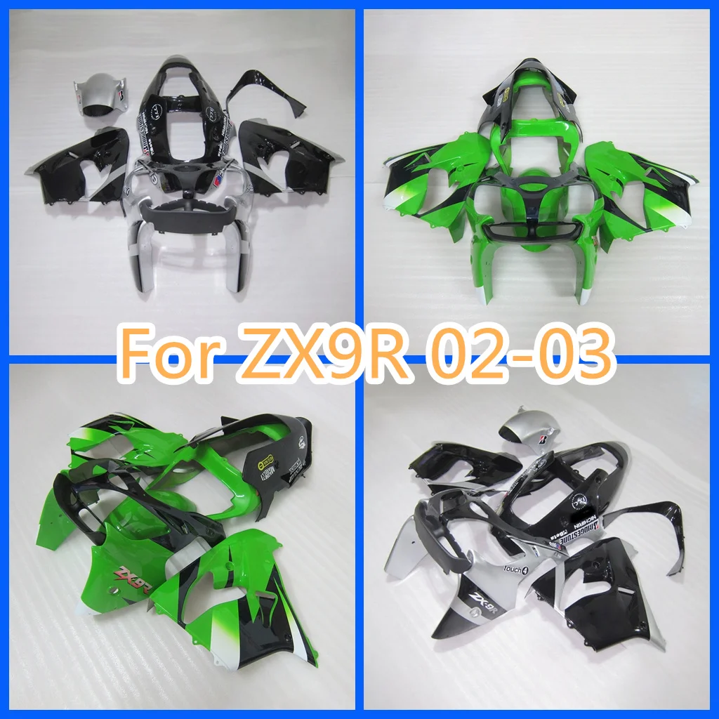 Painted Full Fairing Kit for KAWASAKI ZX 9R 02 03 ZX9R 2002 2003 ZX-9R ABS Plastic Injection Body Repair Aftermarket Parts