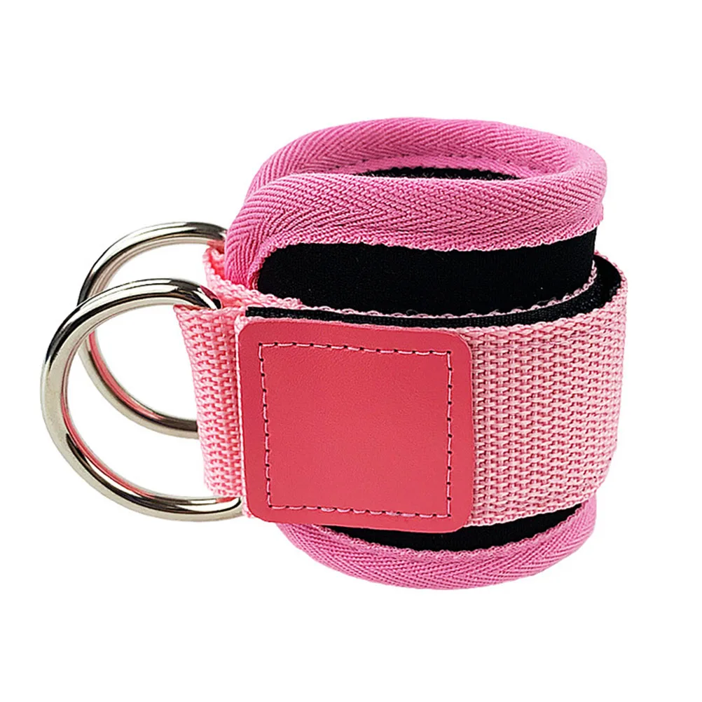 

1pc Pink Ankle Strap Fitness Cable Machine Belt -ring Buckle Nylon Attachment Gym Home Use Leg Stretching Hip Abduction
