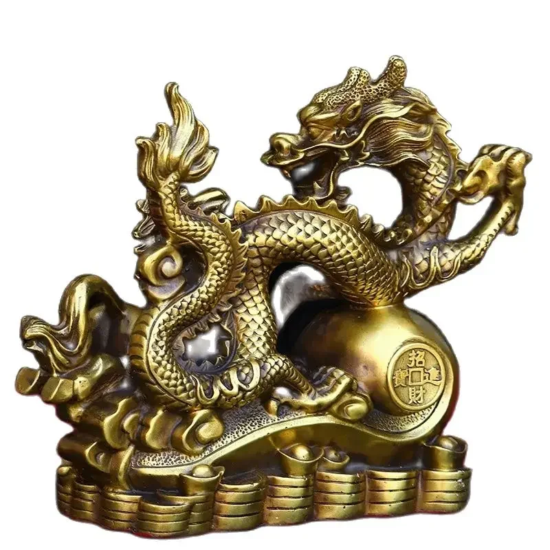 Brass Dragon Horse Jingshen Dragon Ornament Horse Craft Company Office Decoration Ornament