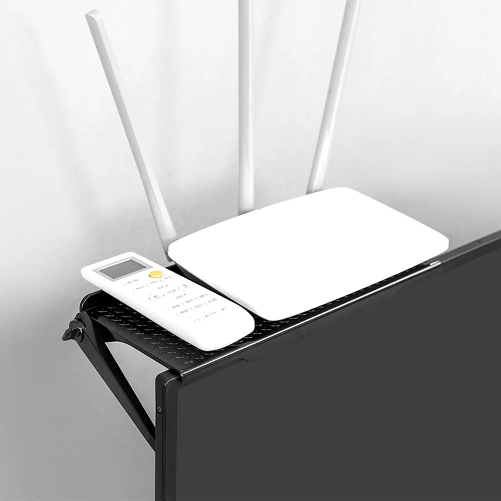 Computer Shelf Adjustable Stable Load Bearing Punch Free Installation TV Screen Storage Bracket Stand Monitor Storage Rack