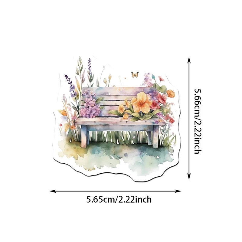 50 قطعة من ملصقات الزهور العتيقة على شكل زهور وردية لسكرابوكينغ نبات طبيعي شارات جمالية مقاومة للماء لزجاجة المياه والكمبيوتر المحمول