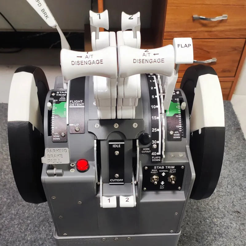 Boeing 737 multifunction throttle pad throttle flap servo Zibo737-800 flight emulator xplane view 2