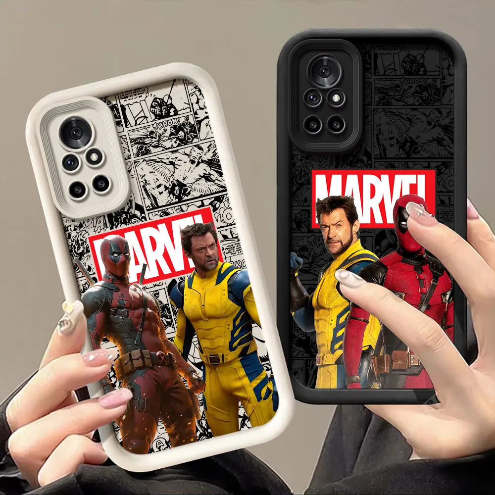 

Marvel Deadpool Wolverine Case For Xiaomi Redmi Note 14 13 12 11 Pro 9 8 10 Pro 9S 12S Cover for Redmi 13C 14C TURBO4 Soft Funda