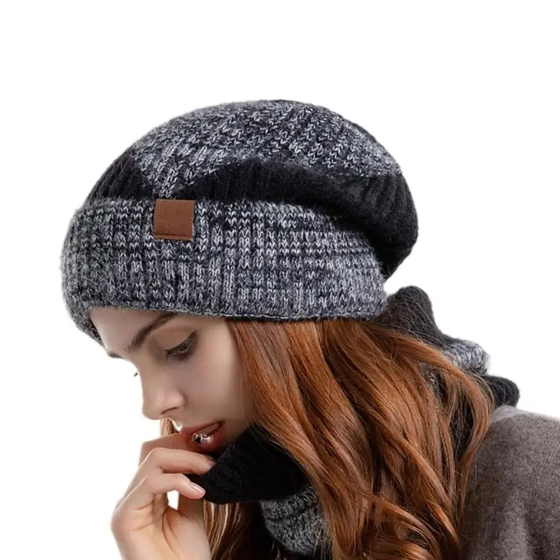 31BB للجنسين قبعة الصياد الدافئة وشاح دافئ قبعات أنيقة للجنسين الطقس البارد يندبروف سميكة عزل قبعة مع الرقبة الجراب
