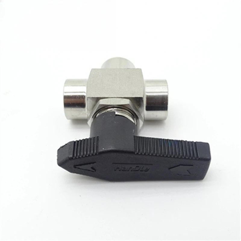 صمام كروي ثلاثي الاتجاه صمام كروي عالي الضغط نوع اللوحة صمام كروي ثلاثي YFP-2B لولبة داخلية