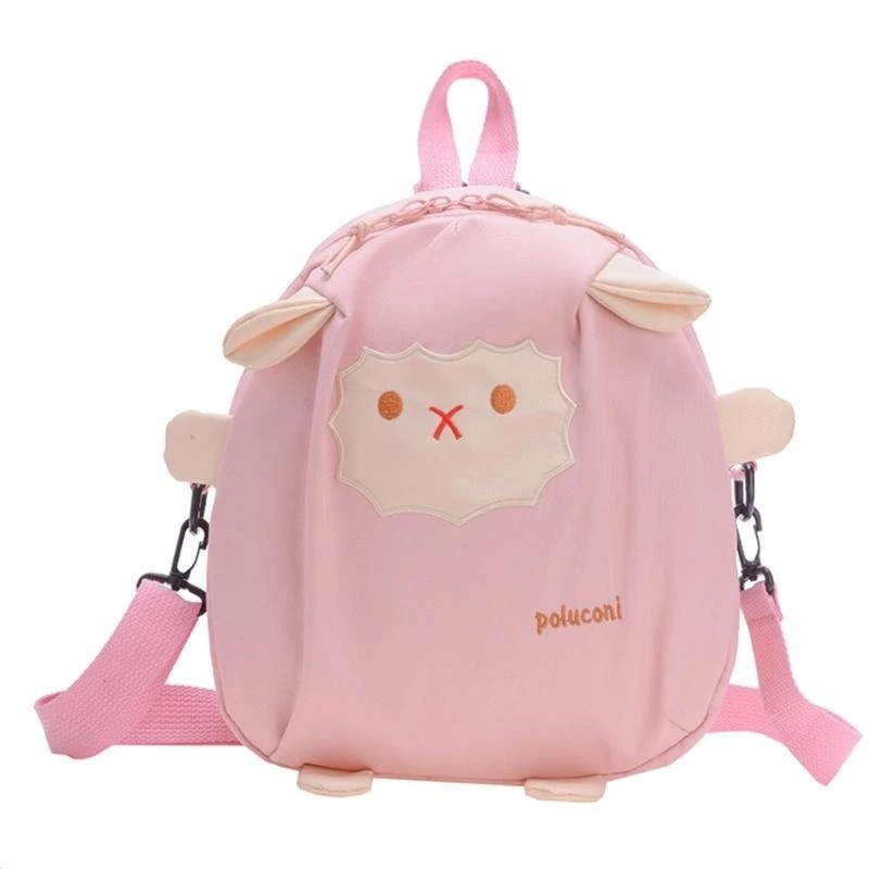 D46d niedliche Cartoon Schaf -Rucksack für Girl Boy Kid Kinder Kinder Kindergärten Schultasche Crossbody Tasche Japanischer Stil