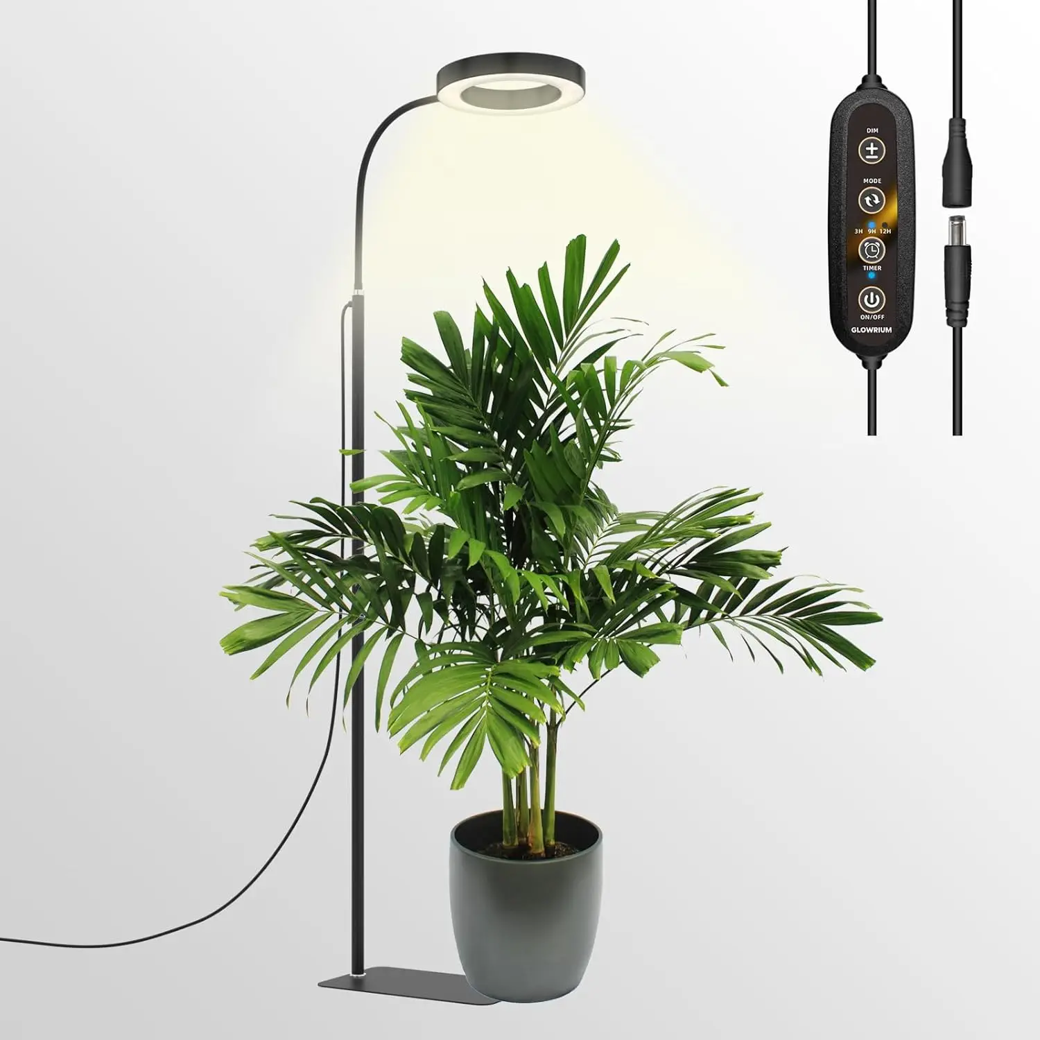 

Adjustable Full Spectrum LED Grow Light Floor Lamp with Timer & Dimmer for Indoor Plants