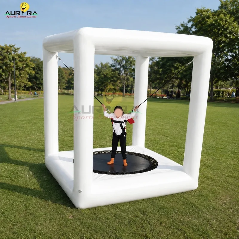 Commercial Single Station Inflatable Bungee Trampoline for Sale Playgrounds Amusement Parks and Event Rentals