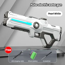 Water Gun Electric Fully Automatic Suction High Pressure Water Blaster Pool Toy Gun Summer Beach Outdoor Toy for Girls Boys Gift