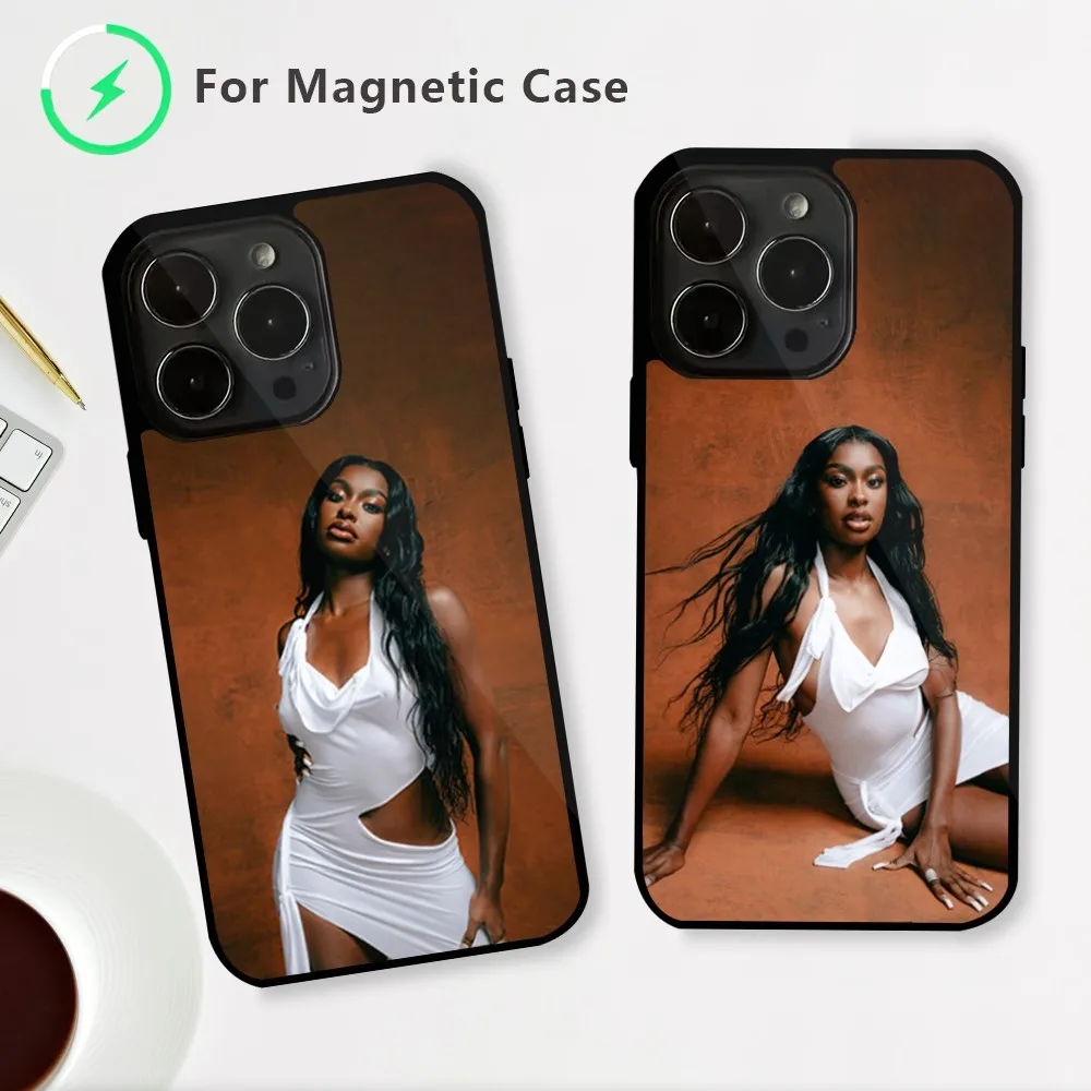 

Singer Coco Jones Phone Case For iPhone 15 14 13 12 Mini Pro Max Plus Magnetic Attraction Shell