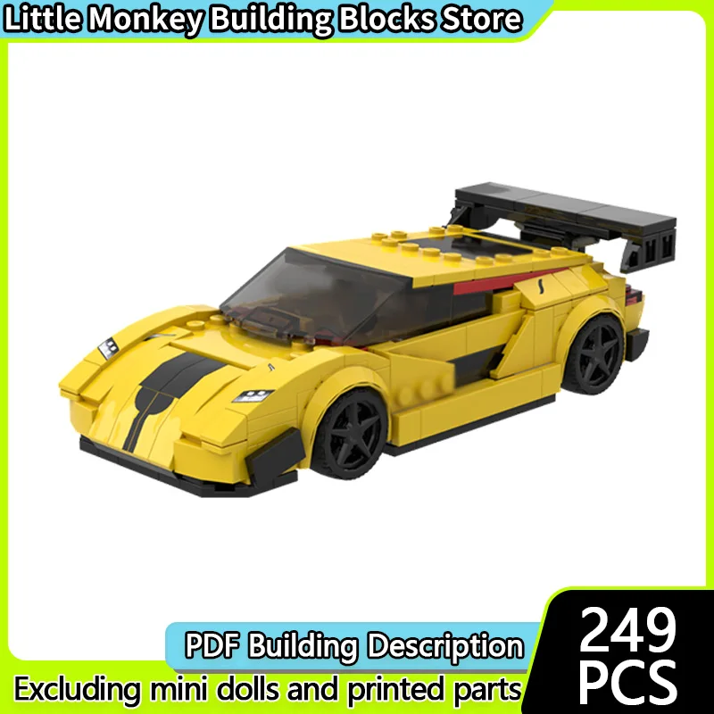 Modello di auto da corsa di velocità MOC Mattoni da costruzione Streetlicker Auto sportiva di livello superiore Tecnologia modulare Regali per bambini Assemblare giocattoli vestito