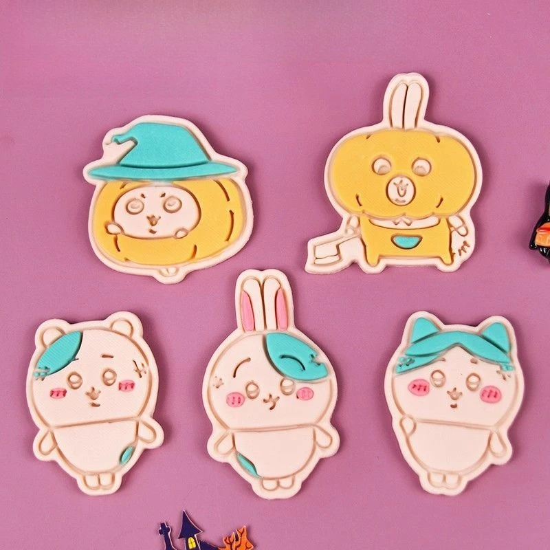 Cartoon Kawaii Simple Halloween Cookie Cutter Baking Tools Clear Print Fine Workmanship Creative Styling Easy To Use Chiikawa