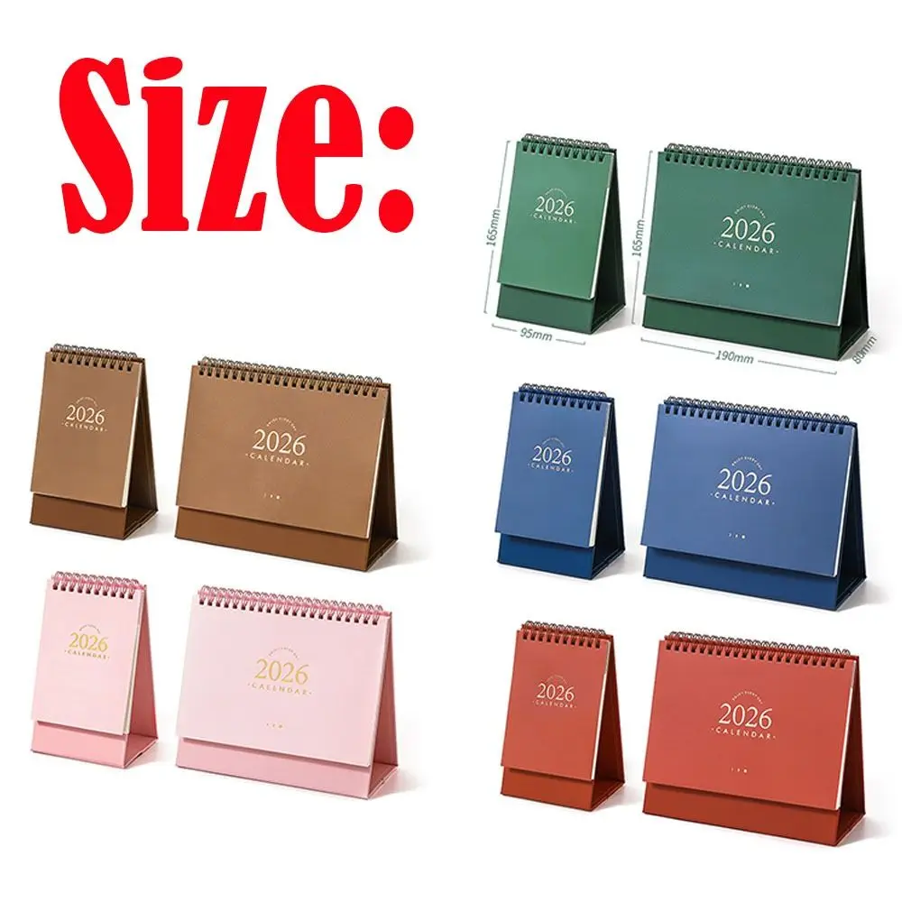 Simple Coil 2026 Desk Calendar Portable Desktop Decoration Mini Calendar Daily Planner Gifts