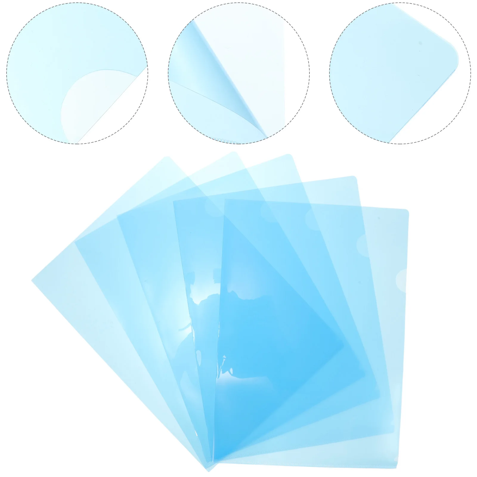 12 قطعة من مجلدات الملفات الواضحة واقيات المستندات البلاستيكية L نوع مفتوح الختم مكتب دراسة منظم تخزين مجلد ملفات واضح