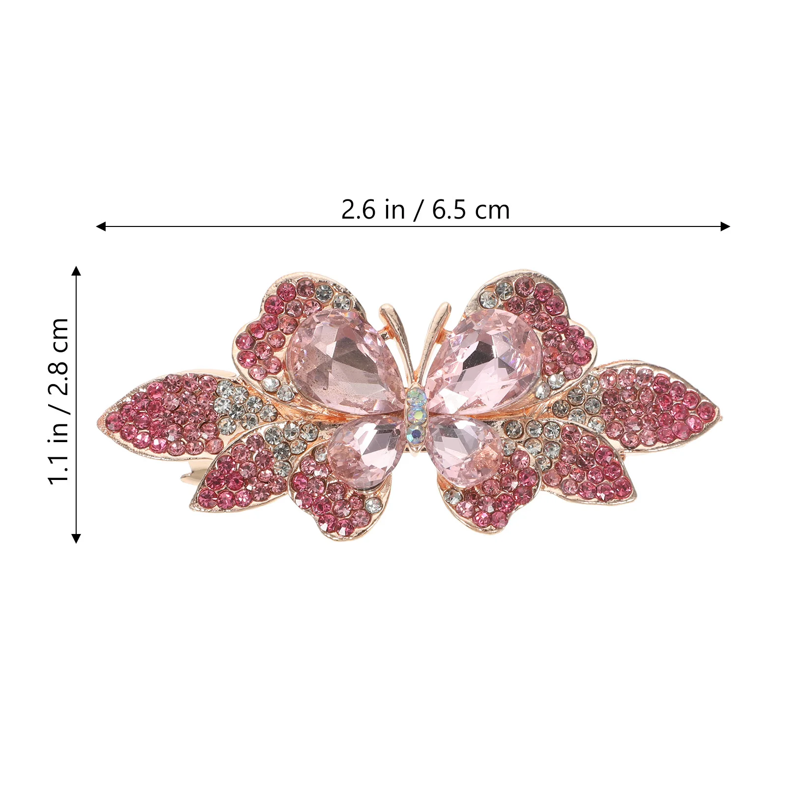 

Rhinestone Clips Purple Butterfly Automatic Spring Barrettes for Women Thick Thin Hair Wedding Party Accessories Crystal