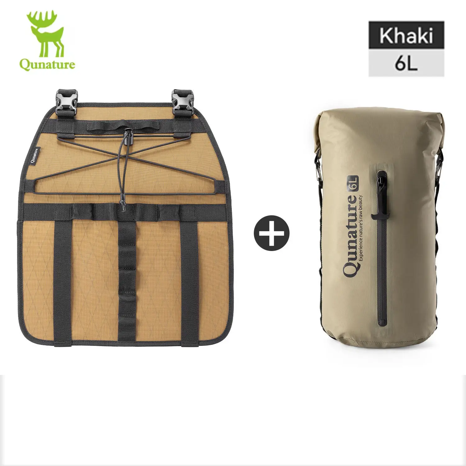 Qunature 2Pcs/set Bicycle Bag Carrier Handlebar Rack Cycling RB MTB Waterproof Touring Bike Compression Bicycle Rack Bag Cycling