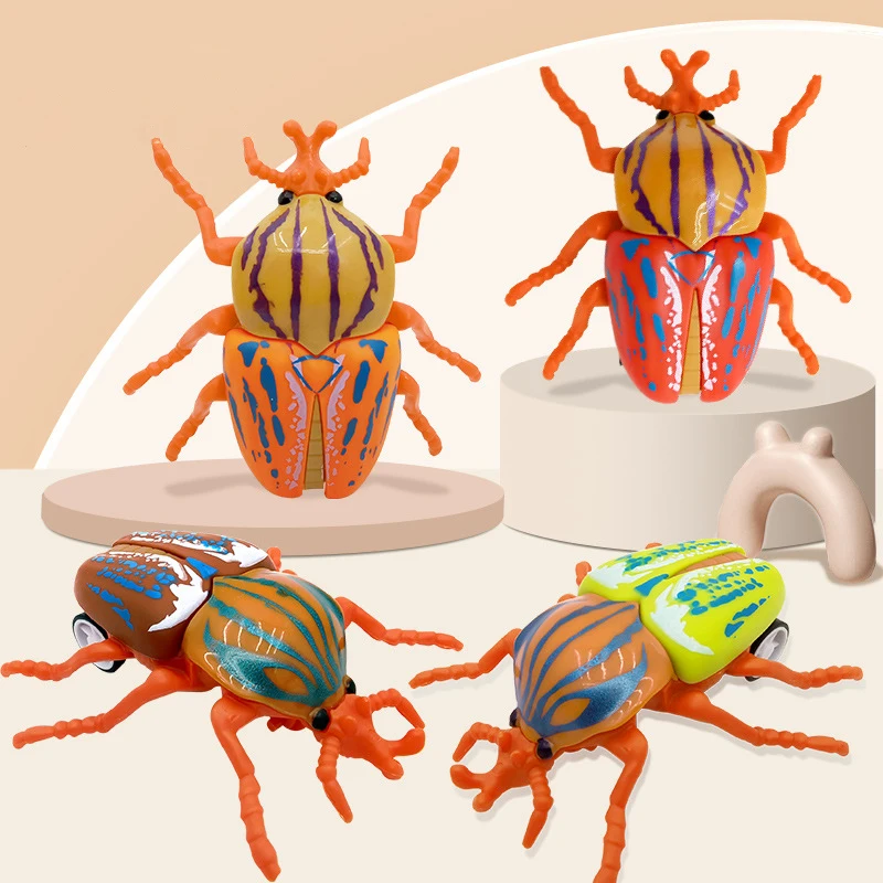 Creativo Divertente Simulazione Insetto Fiore Tartaruga Dorata Scarabeo Tirare Indietro Modello di Auto Giocattolo Per Bambini Prima Educazione Giocattoli Cognitivi