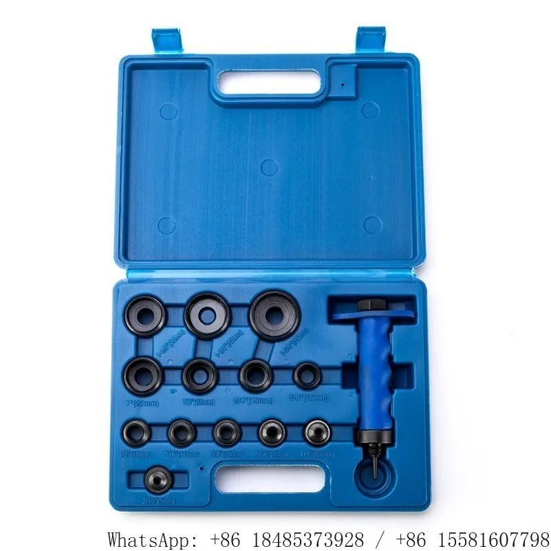 14-Piece Interchangeable Multi-Head Belt Punch DIY Leather Punch Tool Leather Punch Elastic
