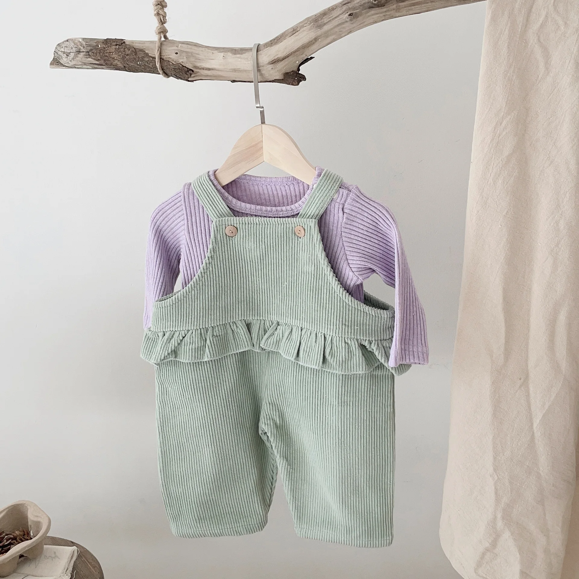 

2024 Spring New Baby Sleeveless Corduroy Romper Solid Newborn Toddler Boy Jumpsuit Infant Girl Casual Overalls Baby Clothes