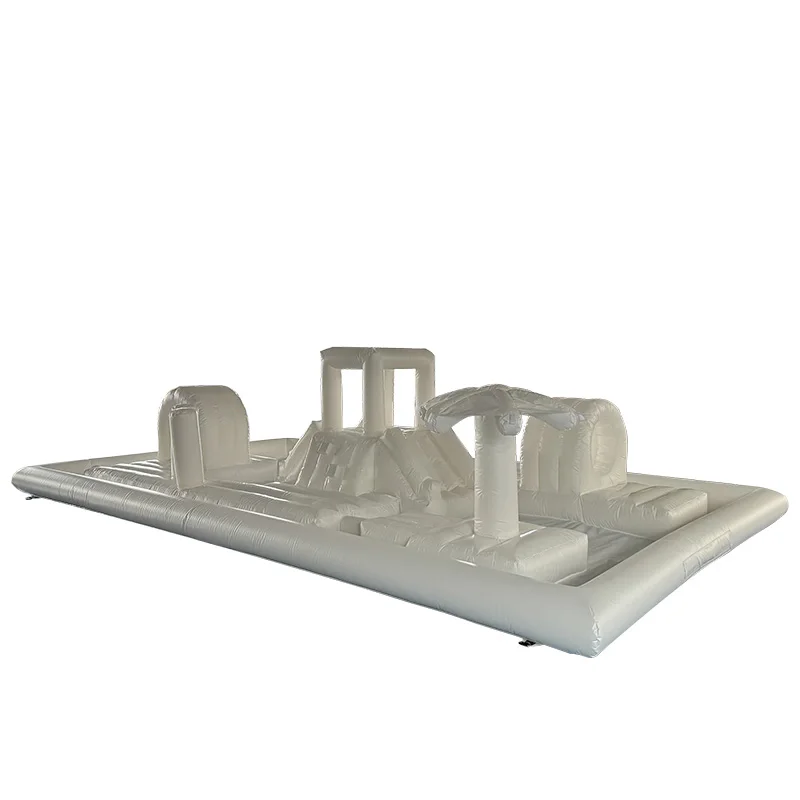 

7x4x1.8m Inflatable Wet Dry Inflatable White Water Park Pool Playground Obstacle Course