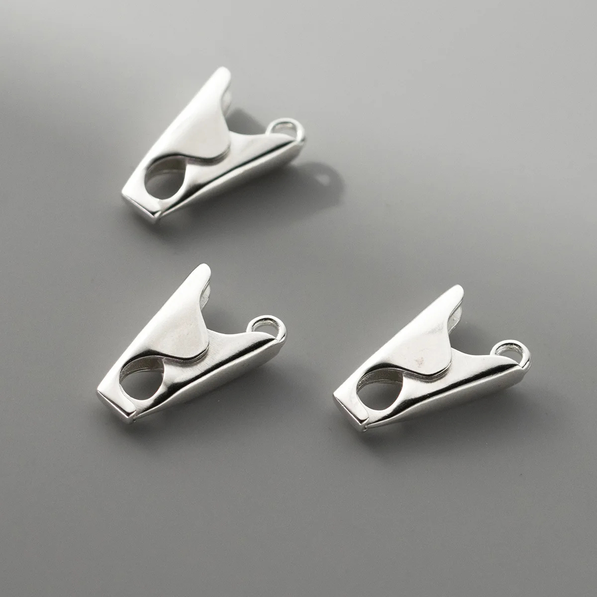 1pc 925 Sterling Silver Funky Clip Connector Charms 15x10x4mm Earrings Necklace Pendants Silver Hooks DIY Jewelry Findings