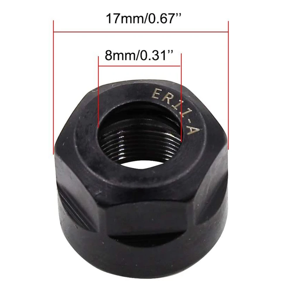 ABKJ-8Pcs ER11-A Type M14 Thread Collet Clamping Hex Nuts, For CNC Milling Chuck Holder Lathe