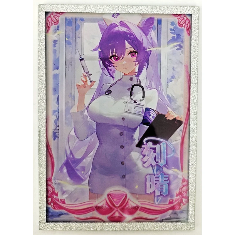 Goddess Story Genshin Impact Anime Raiden Shogun Yae Miko Cartoon Characters Acrylic Collection Flash Card Christmas Gift