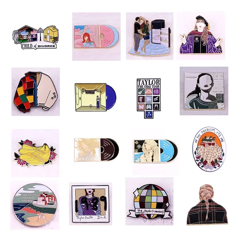 شارة كلمات لمطربو موسيقى البوب النسائية في أوروبا وأمريكا، حقيبة ظهر بقلنسوة، إكسسوارات تزيين، بروش هدية للمعجبين