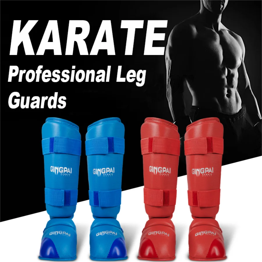 

WKF Approved Knee Warmer Shin Guards Karate Shin Pads Legs Protection for Adults Kids Men Women Taekwondo Protects